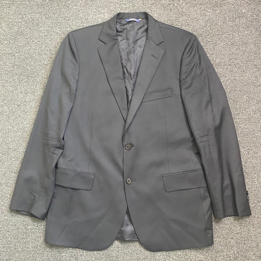 Brooks Brothers‎ Fitzgerald 2-Button Blazer Wool Black Mens 40R Suit Jacket USA